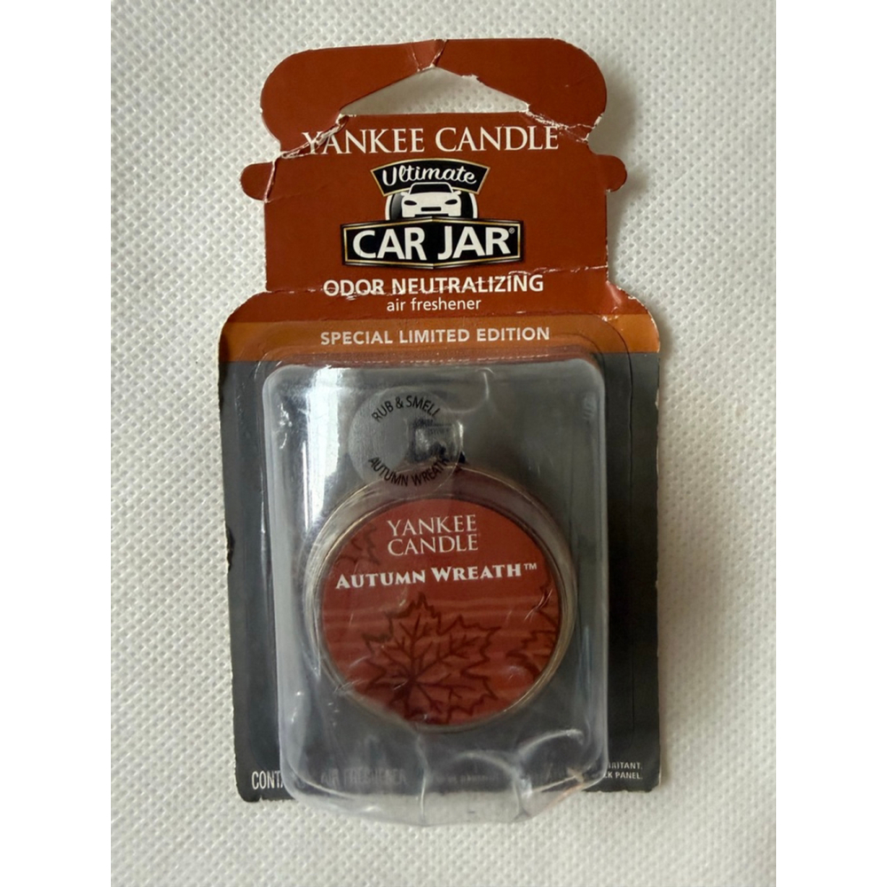 NWT YANKEE CANDLE Car Jar Ultimate AUTUMN WREATH Special Edition air freshener - Picture 2 of 5